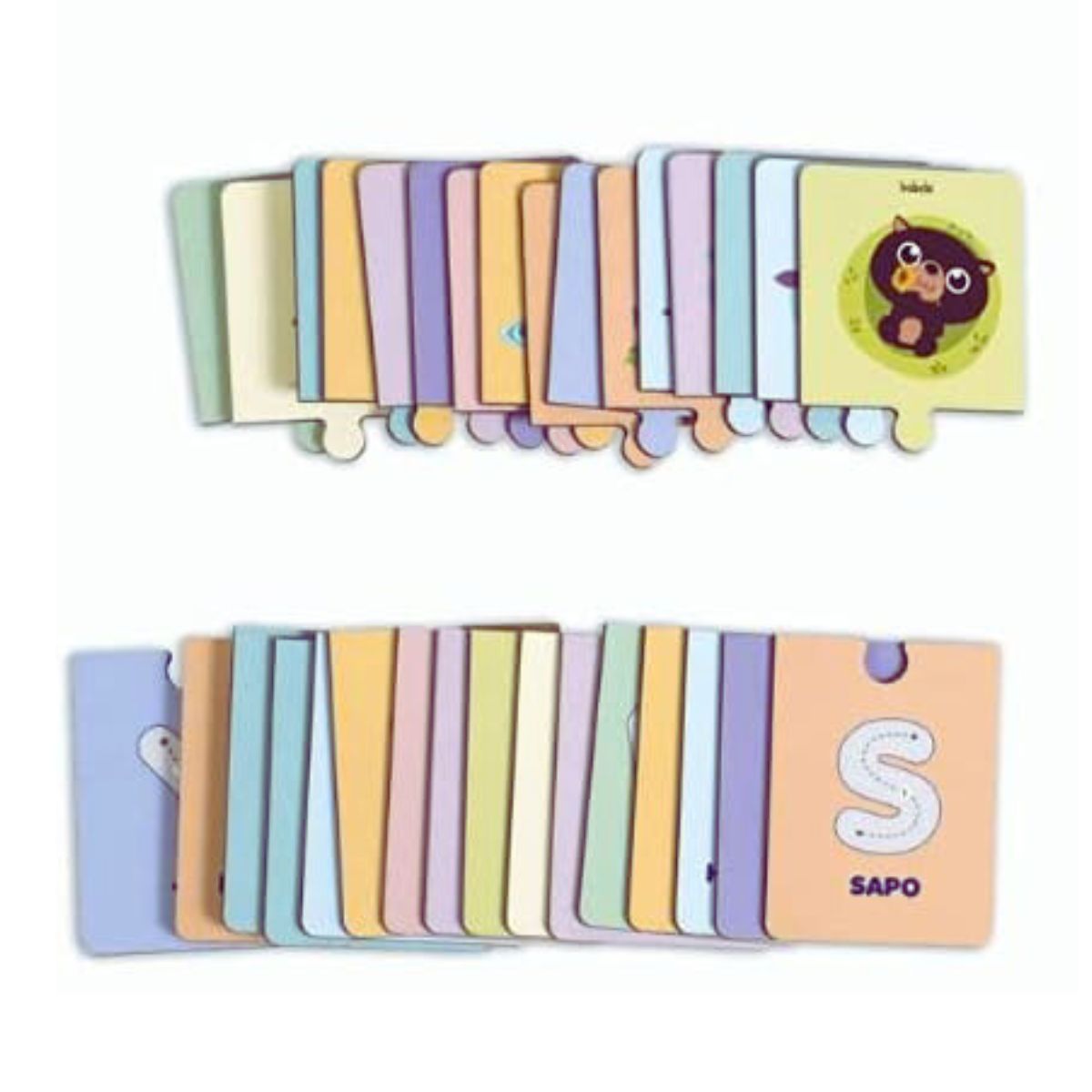 Quebra-cabeça Educativo Didático Alfabeto Ilustrado / Escreva E Apague - Babebi Quebra-cabeça Educativo Didático Alfabeto Ilustrado / Escreva E Apague - Babebi